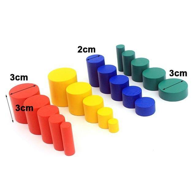 Colorful Cylinder Blocks with Cards