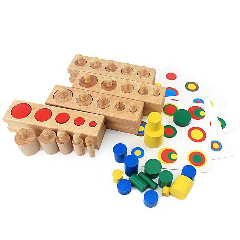 Colorful Cylinder Blocks with Cards