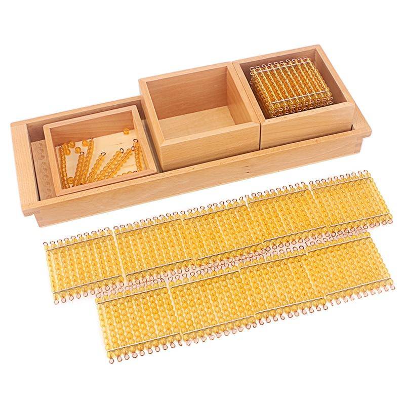 Montessori Math Gold Beads With Box Trays
