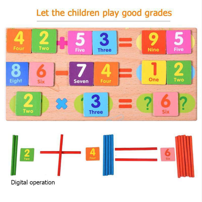 Hölzernes magnetisches Puzzle-Figuren-Match-Mathe-Spielzeug