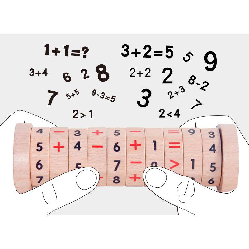 Manipulatives Zahlenzählspielzeug aus Holz