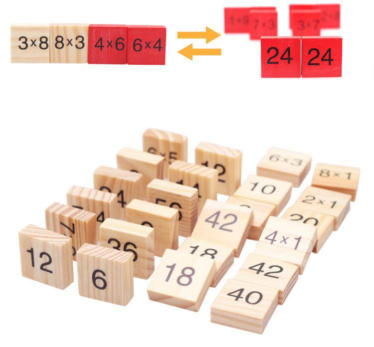 Holz-Multiplikationstisch-Stapelbrett