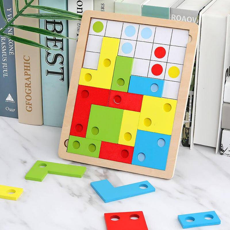 Wooden Puzzle Toys for Logical Thinking and Montessori Educational Learning