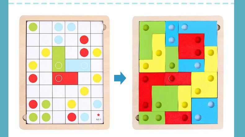 Wooden Puzzle Toys for Logical Thinking and Montessori Educational Learning