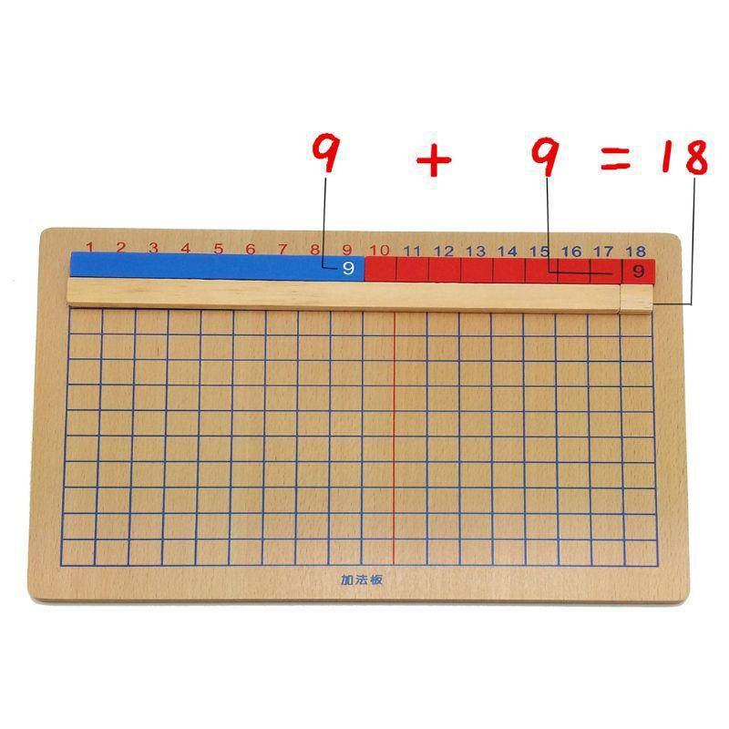 Additions- und Subtraktionsplattenspielzeug aus Holz