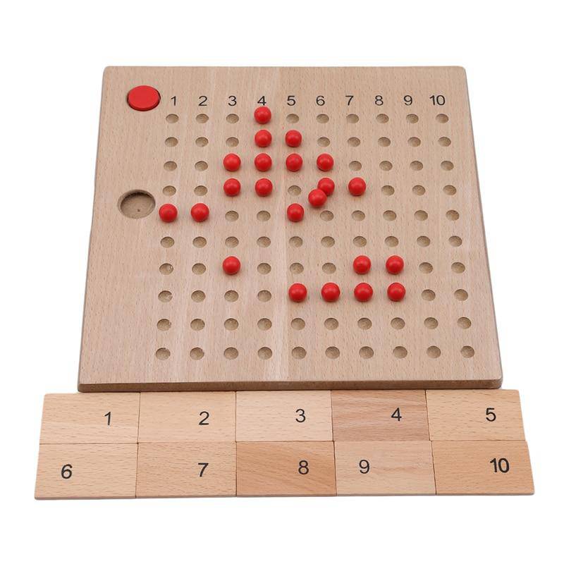 Mathe-Spielzeug aus Holz für Division, Multiplikation und Addition