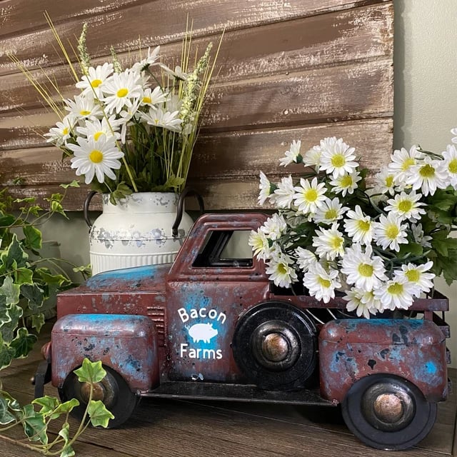 🎁Frühling Ostern Hot Sale 45 % RABATT💝Frühling Sommer Großer rustikaler Bauernhaus-LKW