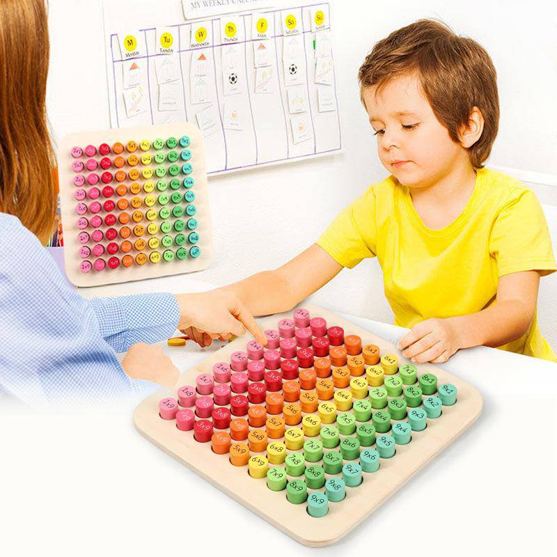 9x9 Wooden Multiplication Table Board