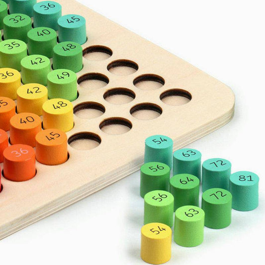 9x9 hölzernes Multiplikationstischbrett