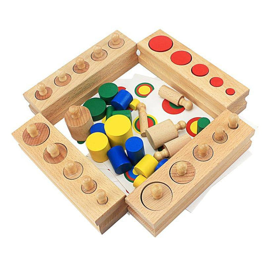 Colorful Cylinder Blocks with Cards