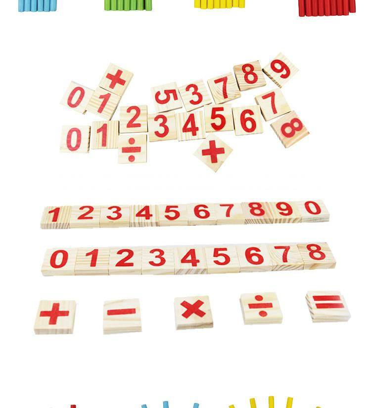 Early Learning Wooden Montessori Counting Sticks Toy
