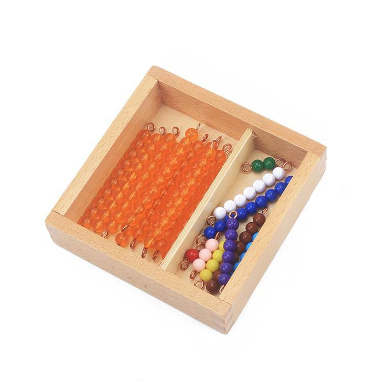 Montessori-Material für Einzel-, Teenager- und Zehner-Seguinbrett mit Perlenstäben