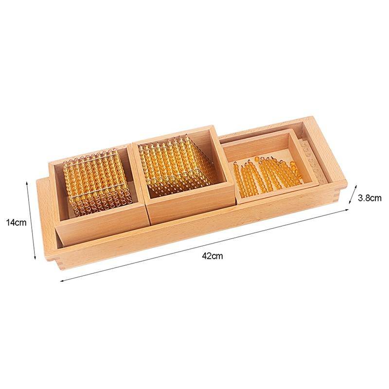 Montessori Math Gold Beads With Box Trays