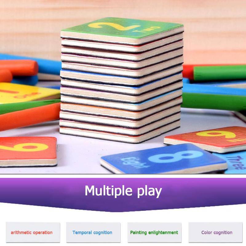 Hölzernes magnetisches Puzzle-Figuren-Match-Mathe-Spielzeug