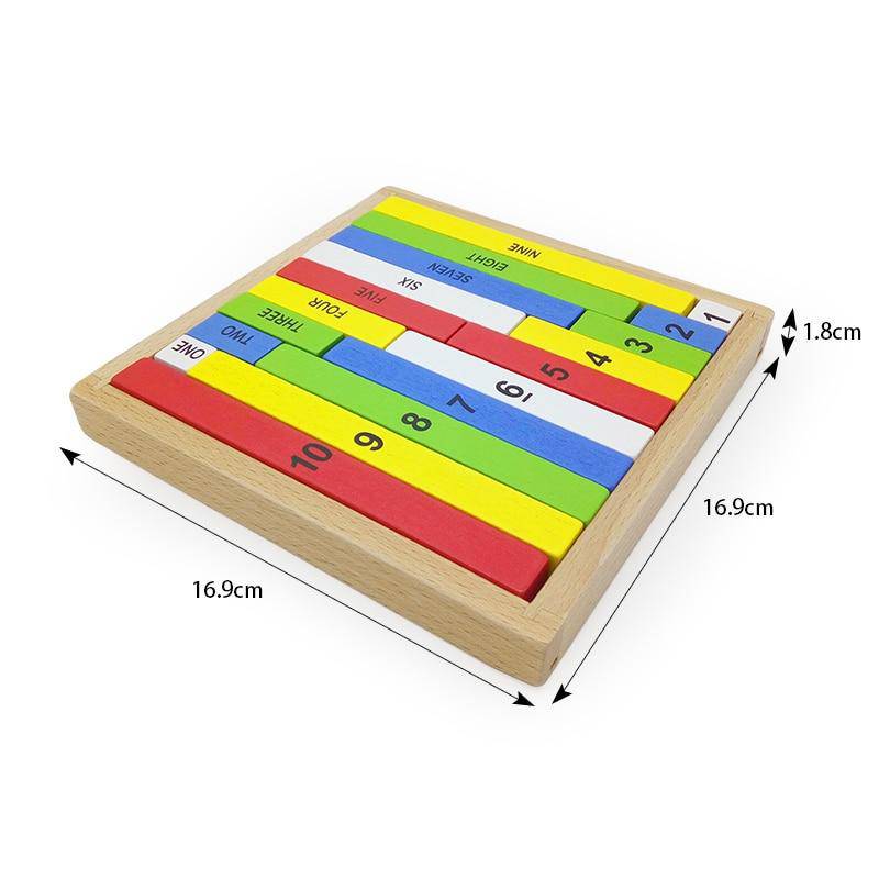 HÖLZERNES Montessori-DOMINO UND BLÖCKE ZUSÄTZLICHES PÄDAGOGISCHES SPIELZEUG