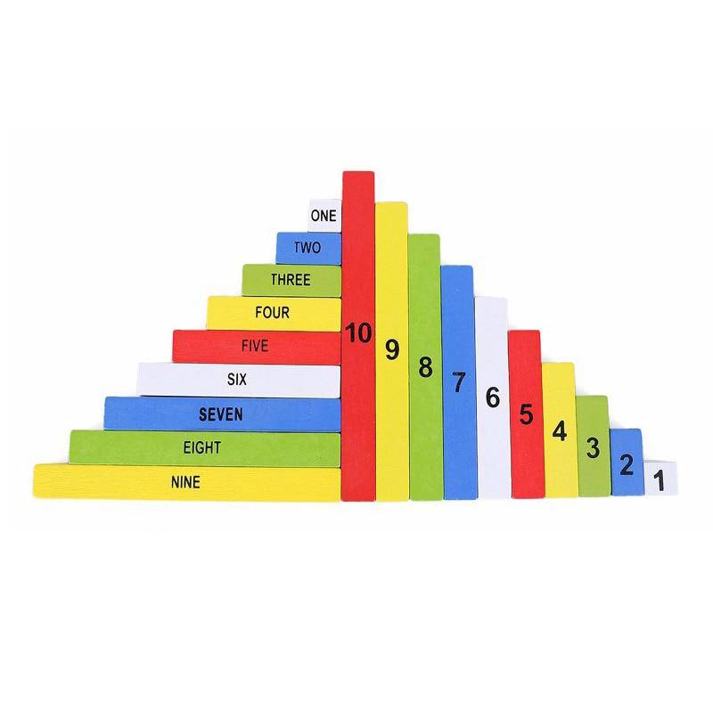 HÖLZERNES Montessori-DOMINO UND BLÖCKE ZUSÄTZLICHES PÄDAGOGISCHES SPIELZEUG