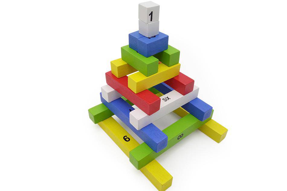 HÖLZERNES Montessori-DOMINO UND BLÖCKE ZUSÄTZLICHES PÄDAGOGISCHES SPIELZEUG