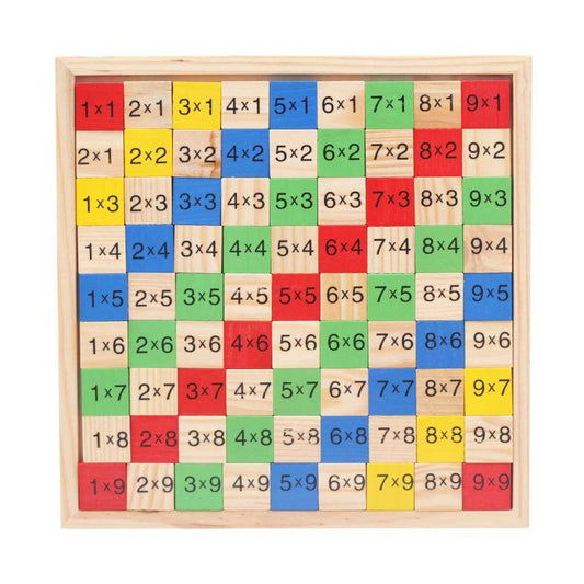Holz-Multiplikationstisch-Stapelbrett