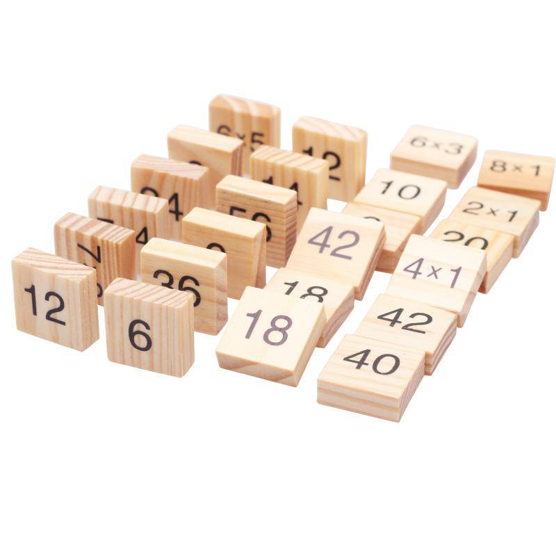 Holz-Multiplikationstisch-Stapelbrett
