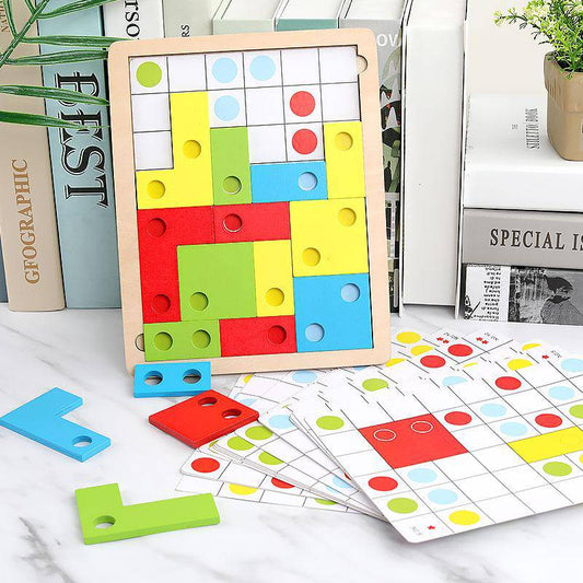 Holzpuzzlespielzeug für logisches Denken und Montessori-Lernen
