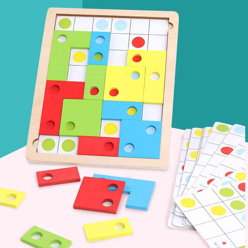 Holzpuzzlespielzeug für logisches Denken und Montessori-Lernen