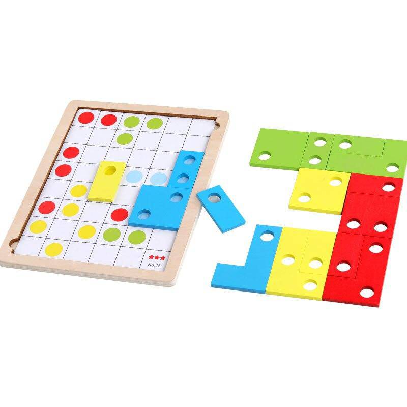 Holzpuzzlespielzeug für logisches Denken und Montessori-Lernen