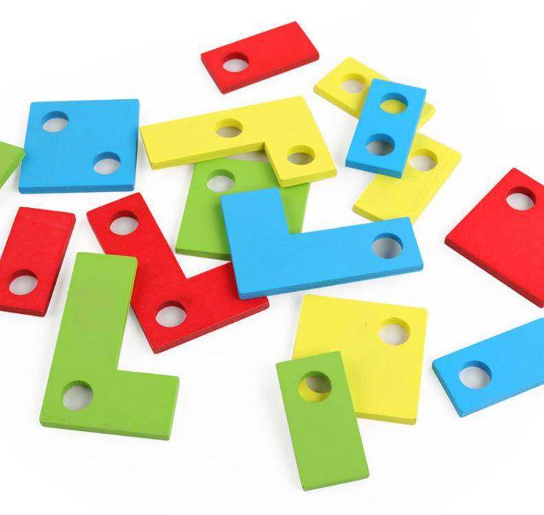 Holzpuzzlespielzeug für logisches Denken und Montessori-Lernen