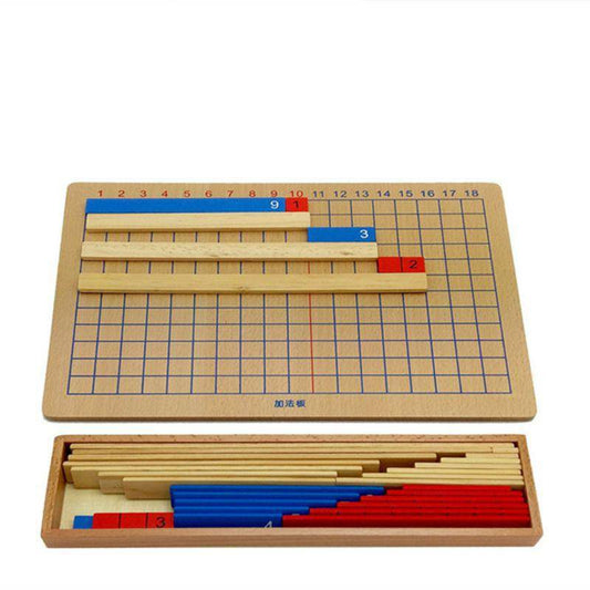Additions- und Subtraktionsplattenspielzeug aus Holz
