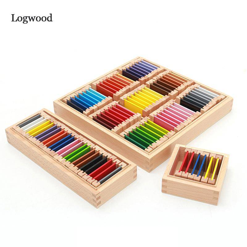 Tablettenbox aus farbigem Holzmaterial